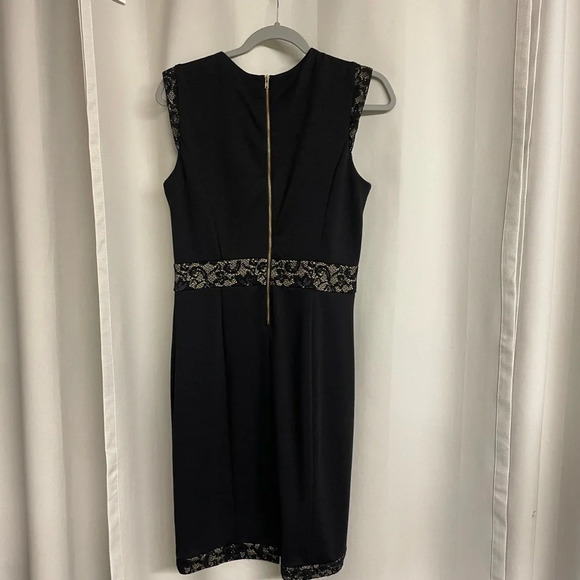 Allen B Black Lace Sheath Dress size medium - Picture 3 of 4